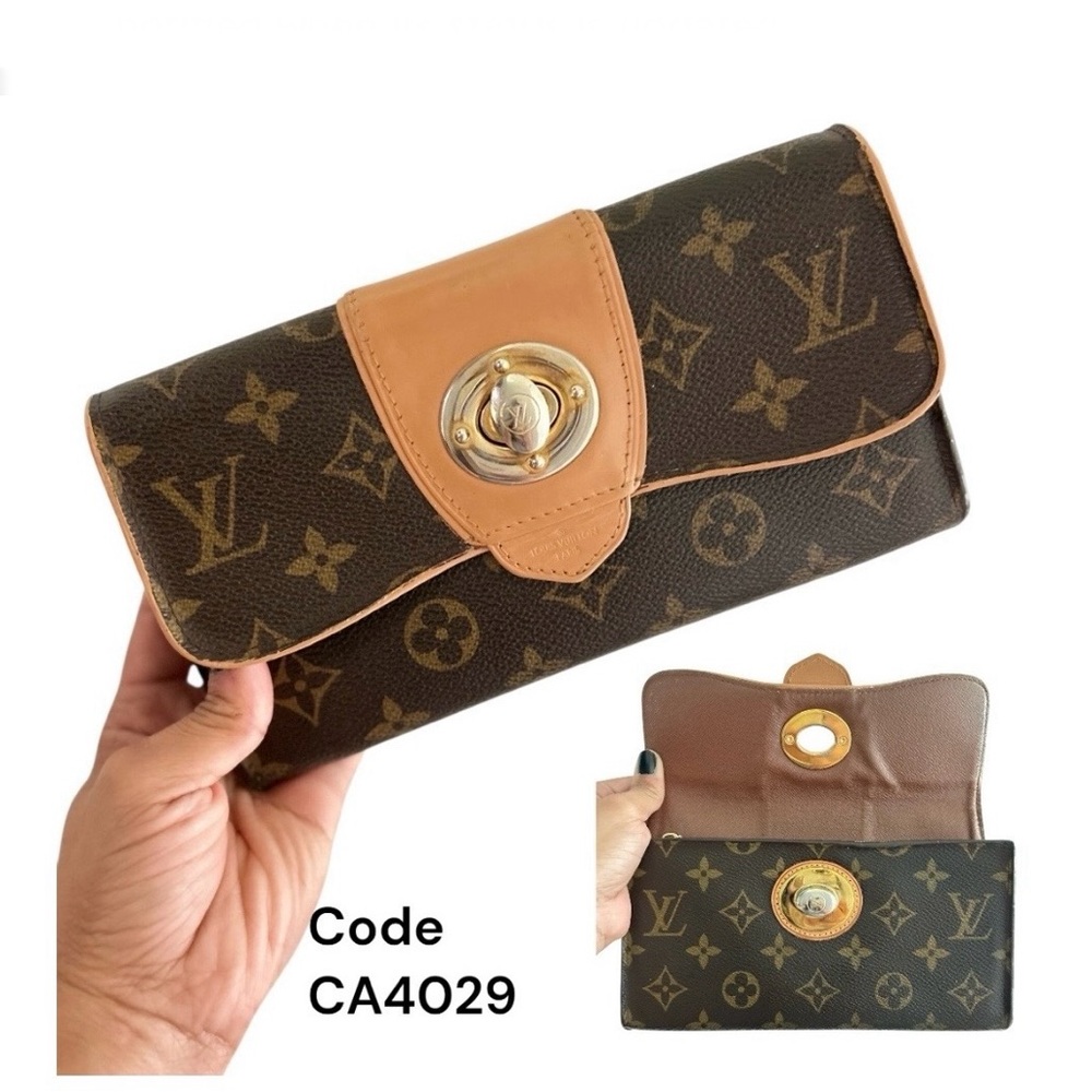LOUIS VUITTON Monogram Boetie Women’s Long Wallet Brown Authentic